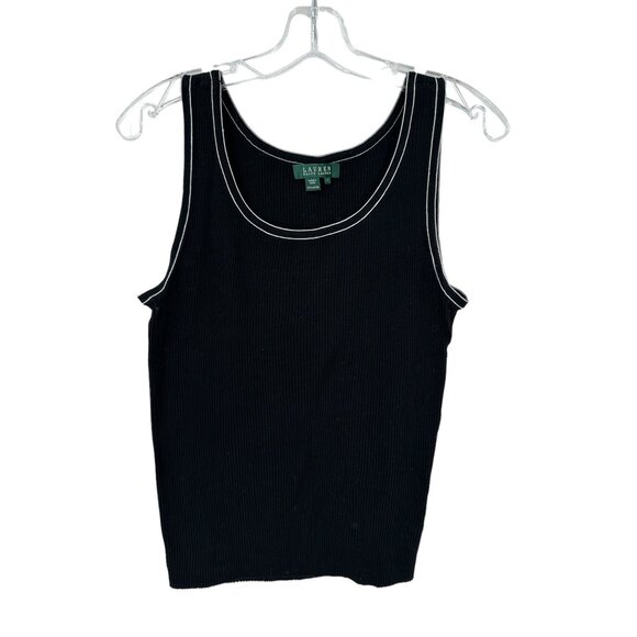 Lauren Ralph Lauren Sweater Womens Large Ribbed Lagenlook Capsule Classic - Picture 1 of 5